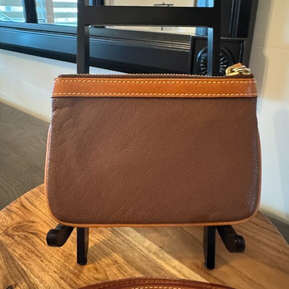 Dooney & Bourke Pebble Leather Wristlet/Clutch — Vintage Brown - Picture 4 of 8